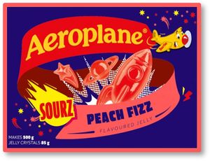 Aeroplane Sourz Jelly Peach Fizz 85g