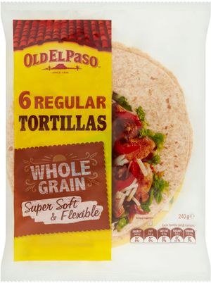 Old El Paso W/grain Tortillas 6pk 240g