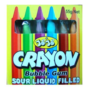 JoJo Crayon Bubble Gum 6pcs 55g