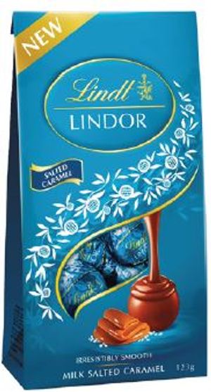 Lindt Lindor Salted Caramel Pouch 123g