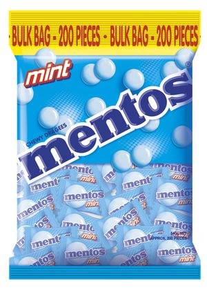 Mentos Mint Bag 200u x 12 Bags