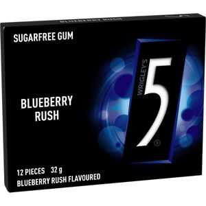 Wrigleys 5 Gum Blueberry Rush 32g