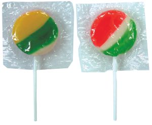CBR Coloured Flat Lollipops 15g
