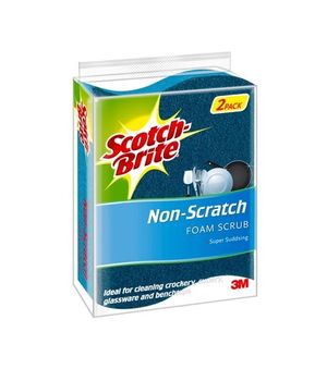 SB Non Scratch Foam Scrub Sponge 2pk