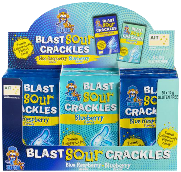 AIT Ka Bluey Blast Sour Crackles 10g