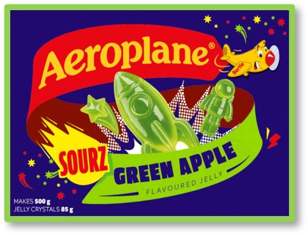 Aeroplane Sourz Jelly Green Apple 85g