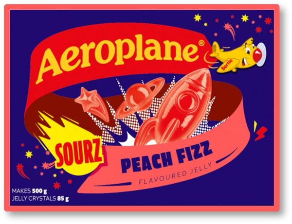Aeroplane Sourz Jelly Peach Fizz 85g