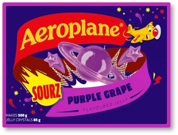 Aeroplane Sourz Jelly Purple Grape 85g