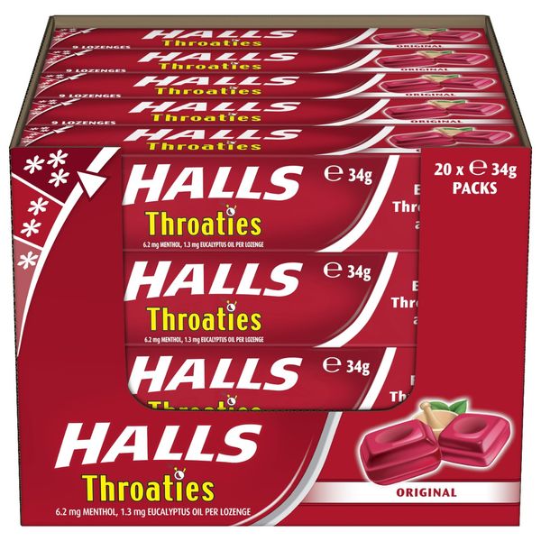 Halls Throaties Original Stickpack 34g