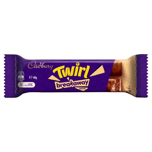 Cadbury Twirl Breakaway Med Bar 40g