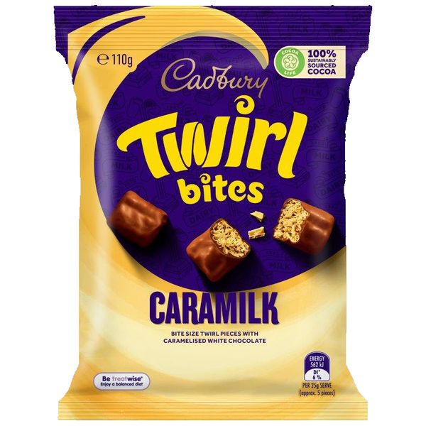 Cadbury Bites Twirl Caramilk 130g