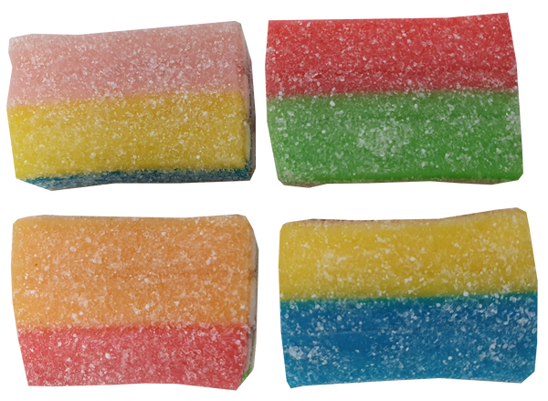 Fini Fizzy Rainbow Bricks Bk Bag 2kg