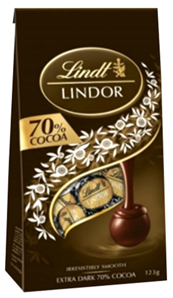 Lindt Lindor 70% Cocoa Pouch 123g