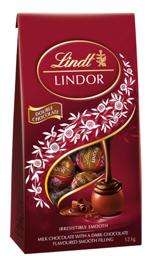 Lindt Lindor Double Choc Pouch 123g