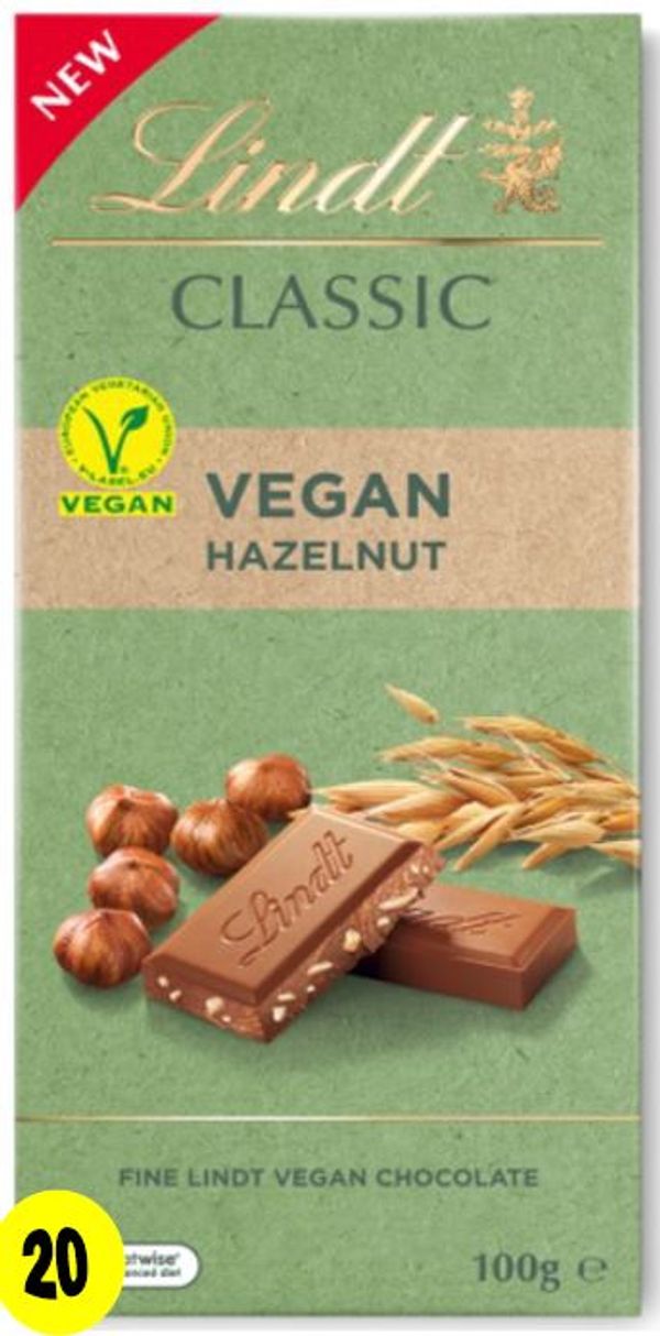 Lindt Classic Vegan Hazelnut 100g