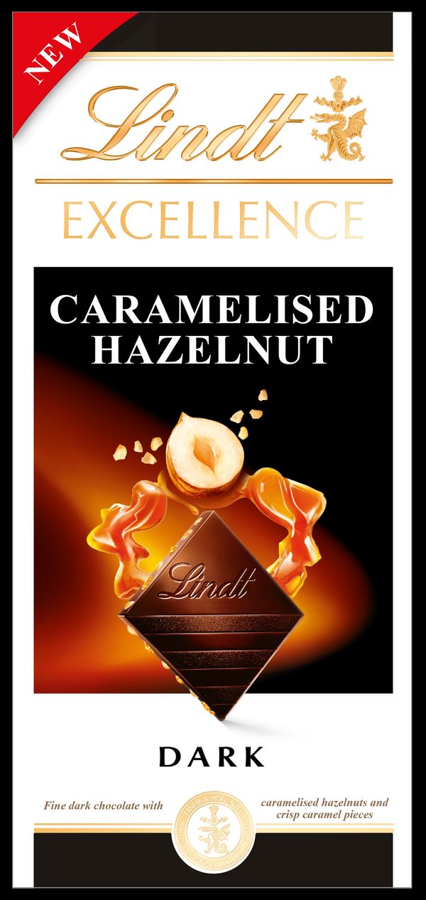 Lindt Excellence Caramelised H/nut 100g