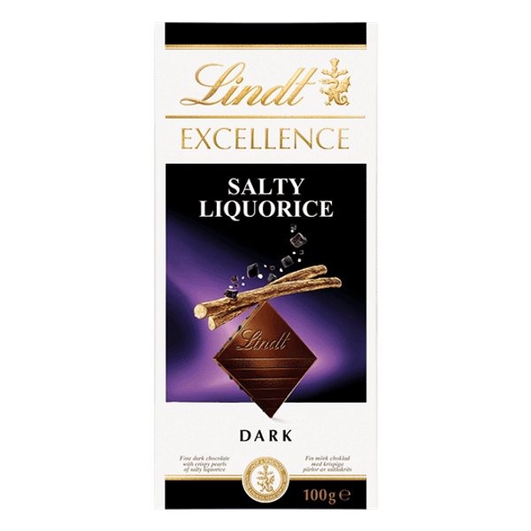 Lindt Excellence Salty Liquorice 100g