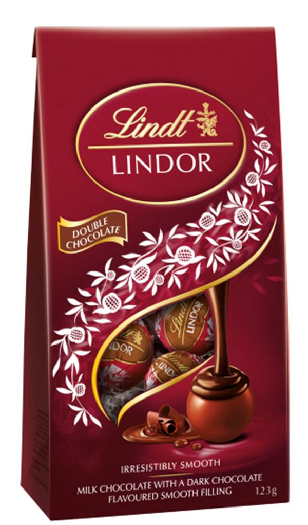 Lindt Lindor Double Choc Pouch 123g