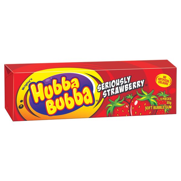 Wrigleys Hubba Bubba Chunk S/berry 35g