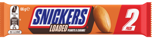 MarsNZ Snickers Loaded 2 Bars 64g