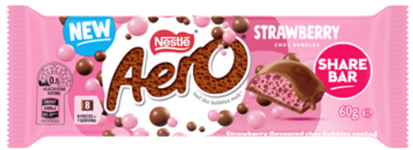 Nestle Aero Strawberry Share Bar 60g