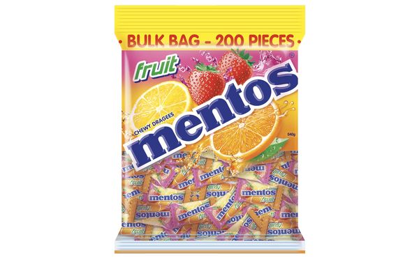 Mentos Singles Fruit Bag 200u