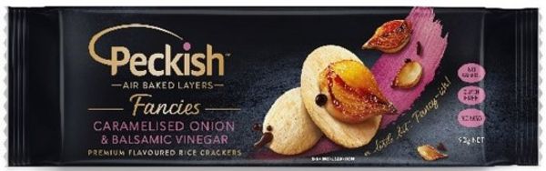 Peckish Fancies Caram Oni & Bals Vin 90g