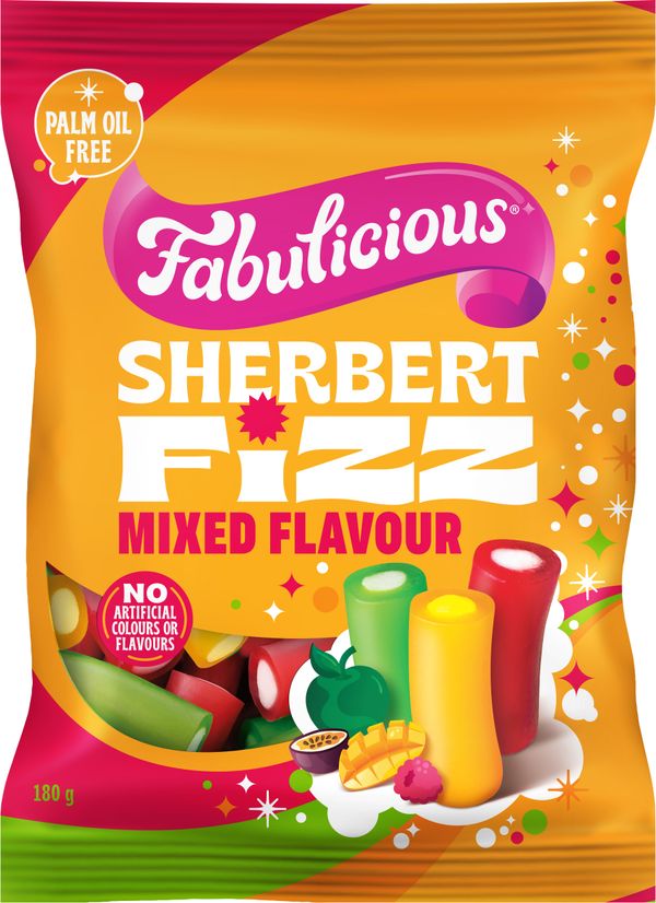 RJs Fabul Sherbert Fizz Mix Flav 180g