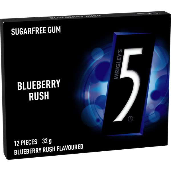 Wrigleys 5 Gum Blueberry Rush 32g